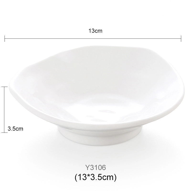 Porcelain-Imitation Milamine Shatter-Resistant Round Small Flavor Dish Chinese Sushi Dipping Sauce Dish Dish Dish Dish Dish Dish Dish Dish Dish Dish Dish