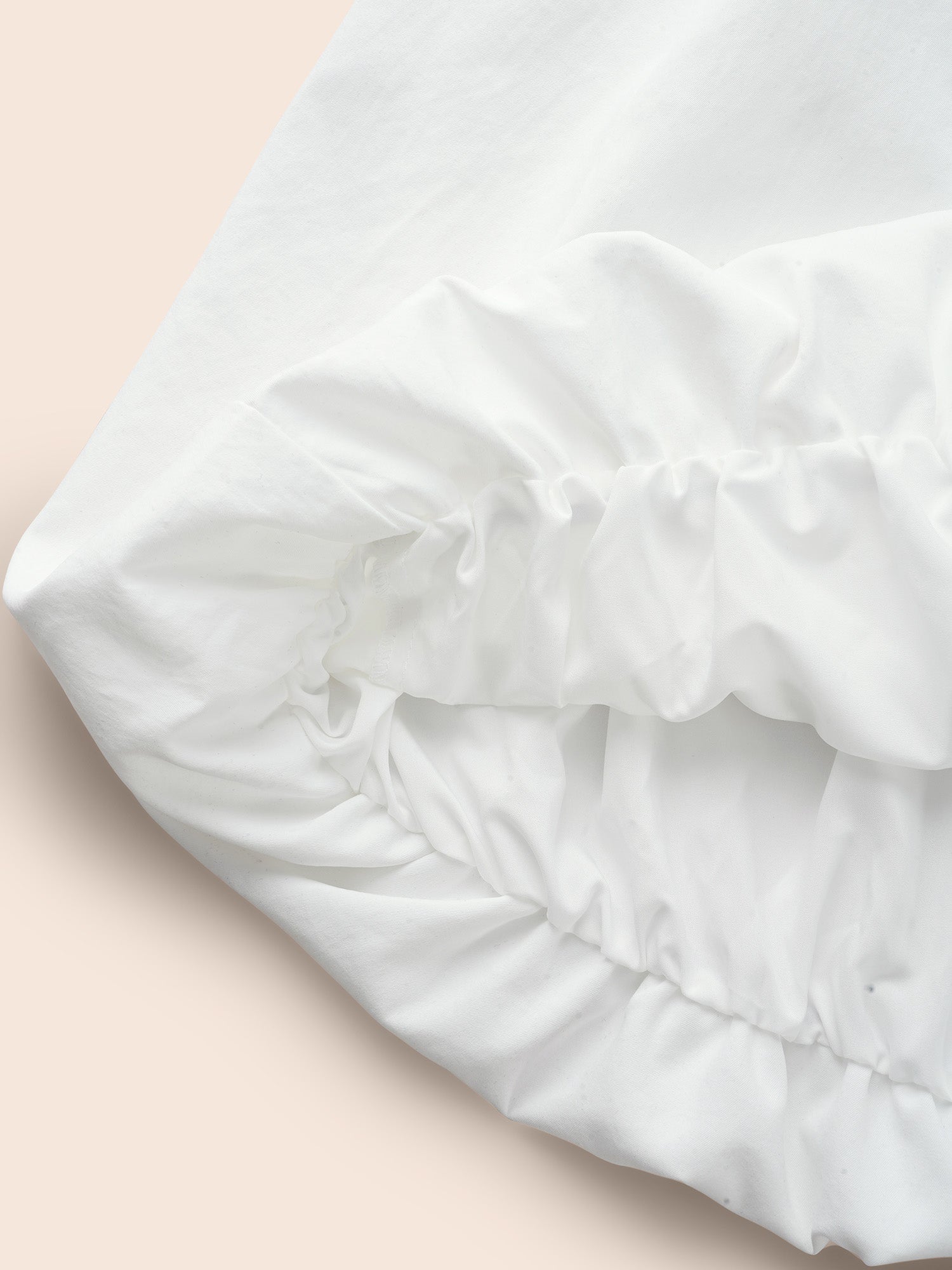 Plain Shirt Collar Shirred Bubble Dress