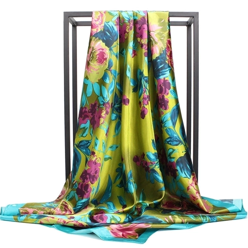 Women's Retro Printing Satin Printing Scarves & Gloves