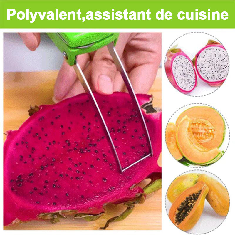 Coupe-fruits multifonctionnel en acier inoxydable