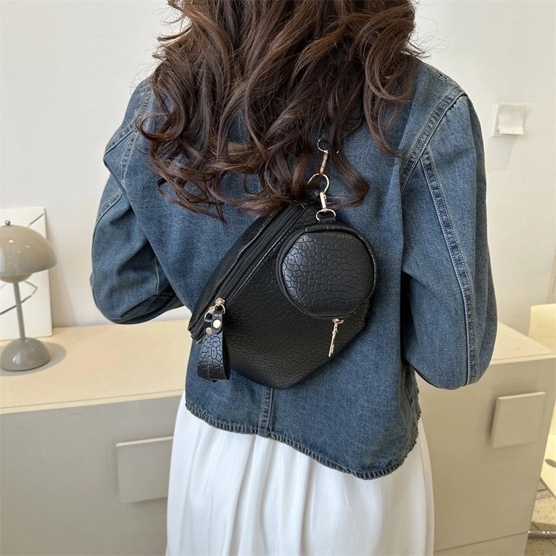Women's Vintage Style Solid Color Pu Leather Waist Bags