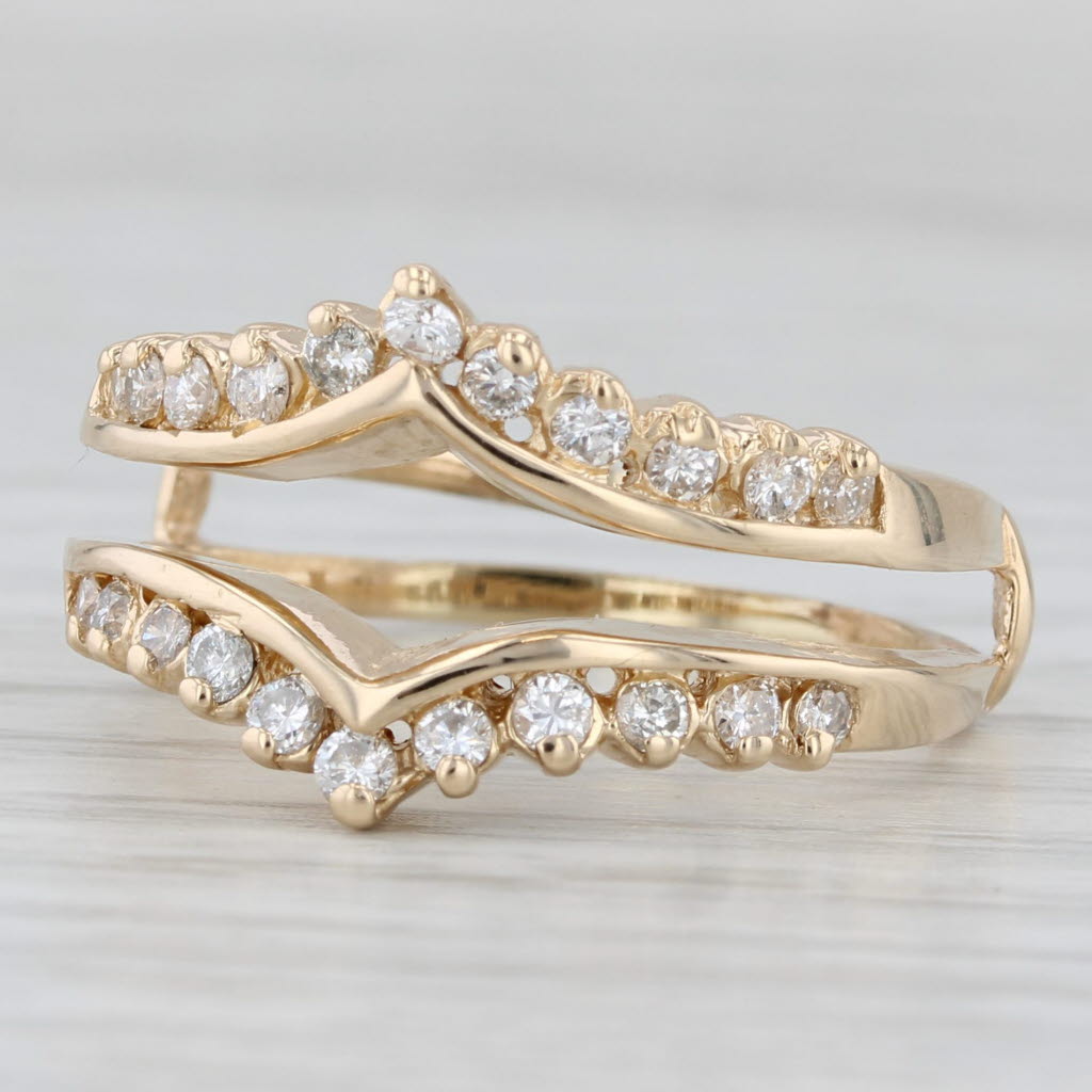 0.45ctw Diamond Ring Jacket Enhancer 14k Yellow Gold Size 9 Wedding