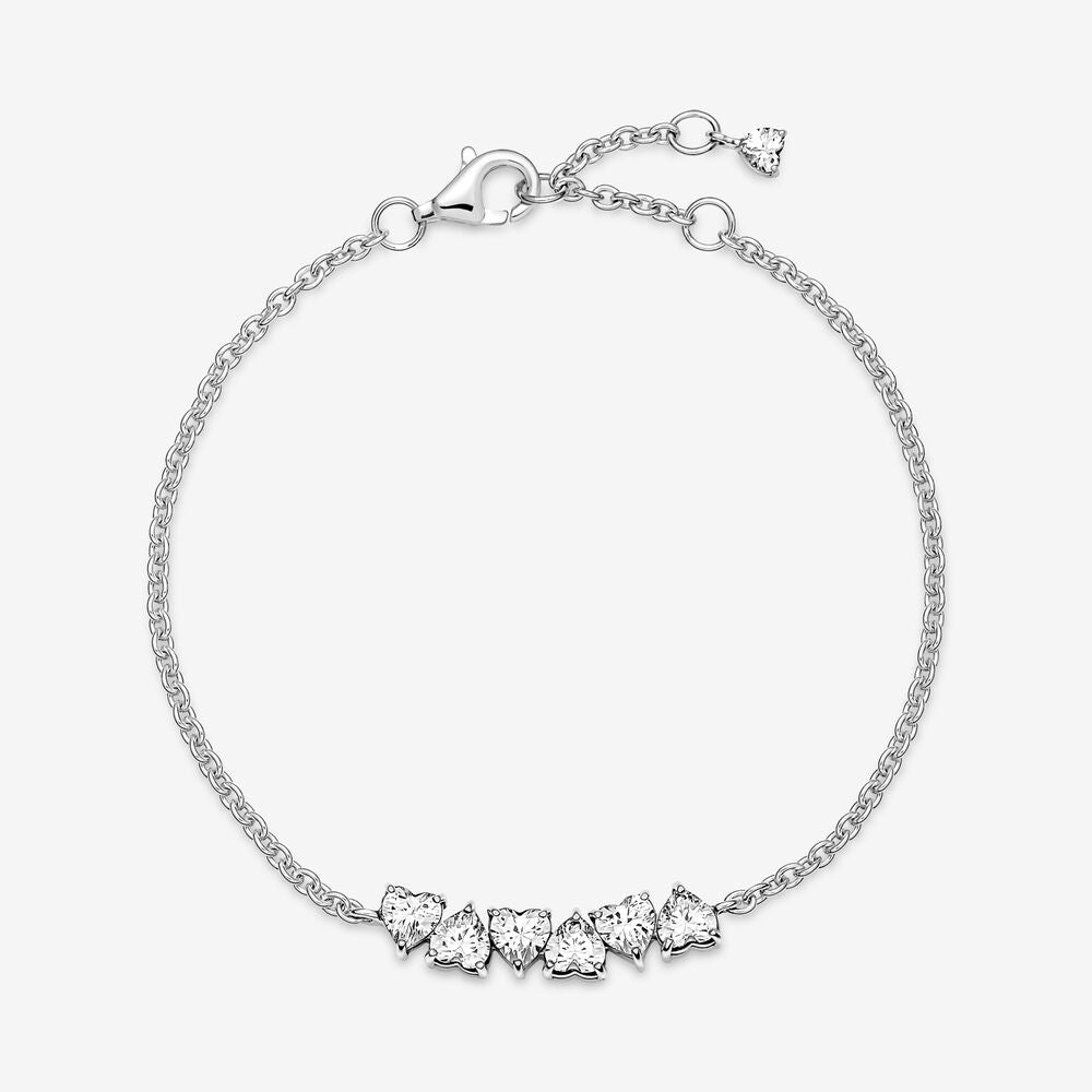 Sparkling Endless Hearts Chain Pandora Bracelet