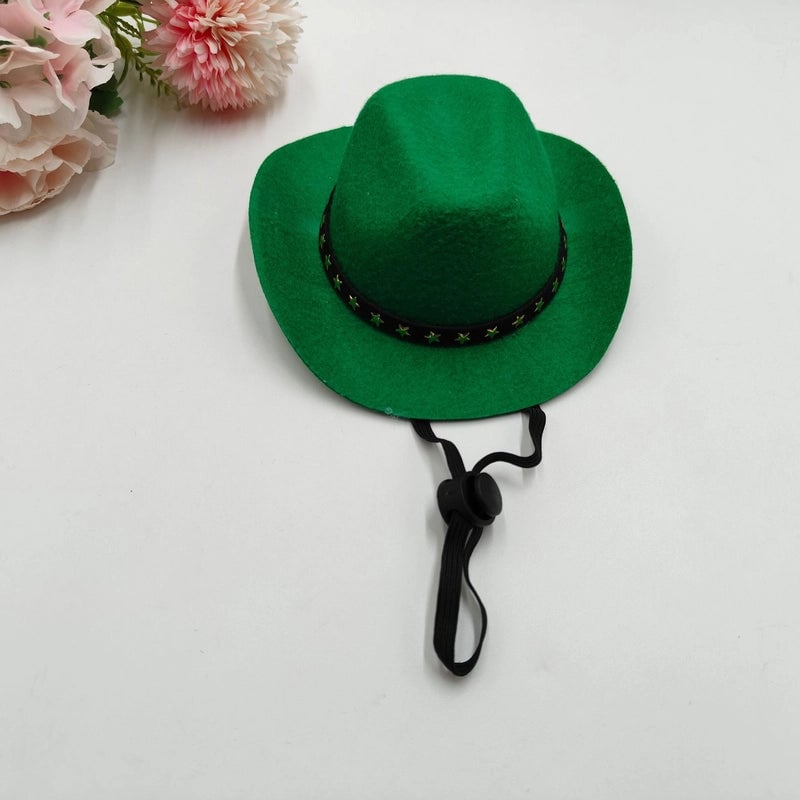 Cowboy Style Nonwoven Solid Color Pet Hat