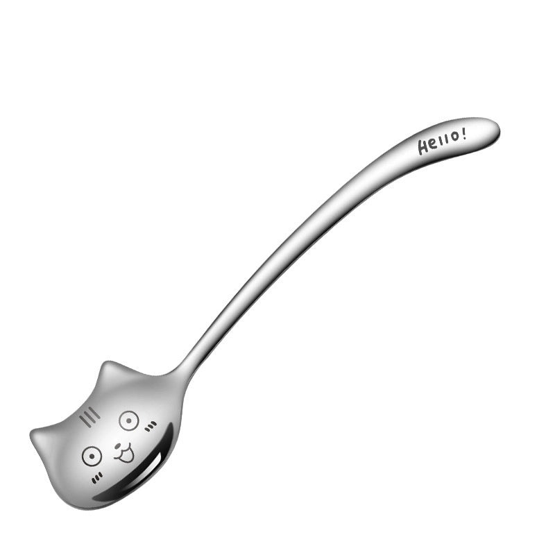 Cute Cat 304 Stainless Steel Spoon 1 Piece