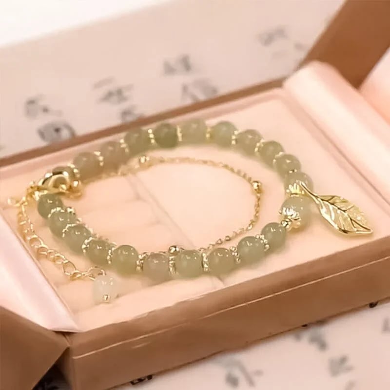 🔥 BIG SALE - 48% OFF🔥🔥Hetian Jade Gold Leaf Bracelet