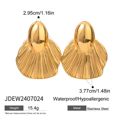 Jie Ding Color Matching Stainless Steel Hoop Earrings Niche Earrings Titanium Steel Earrings Earrings