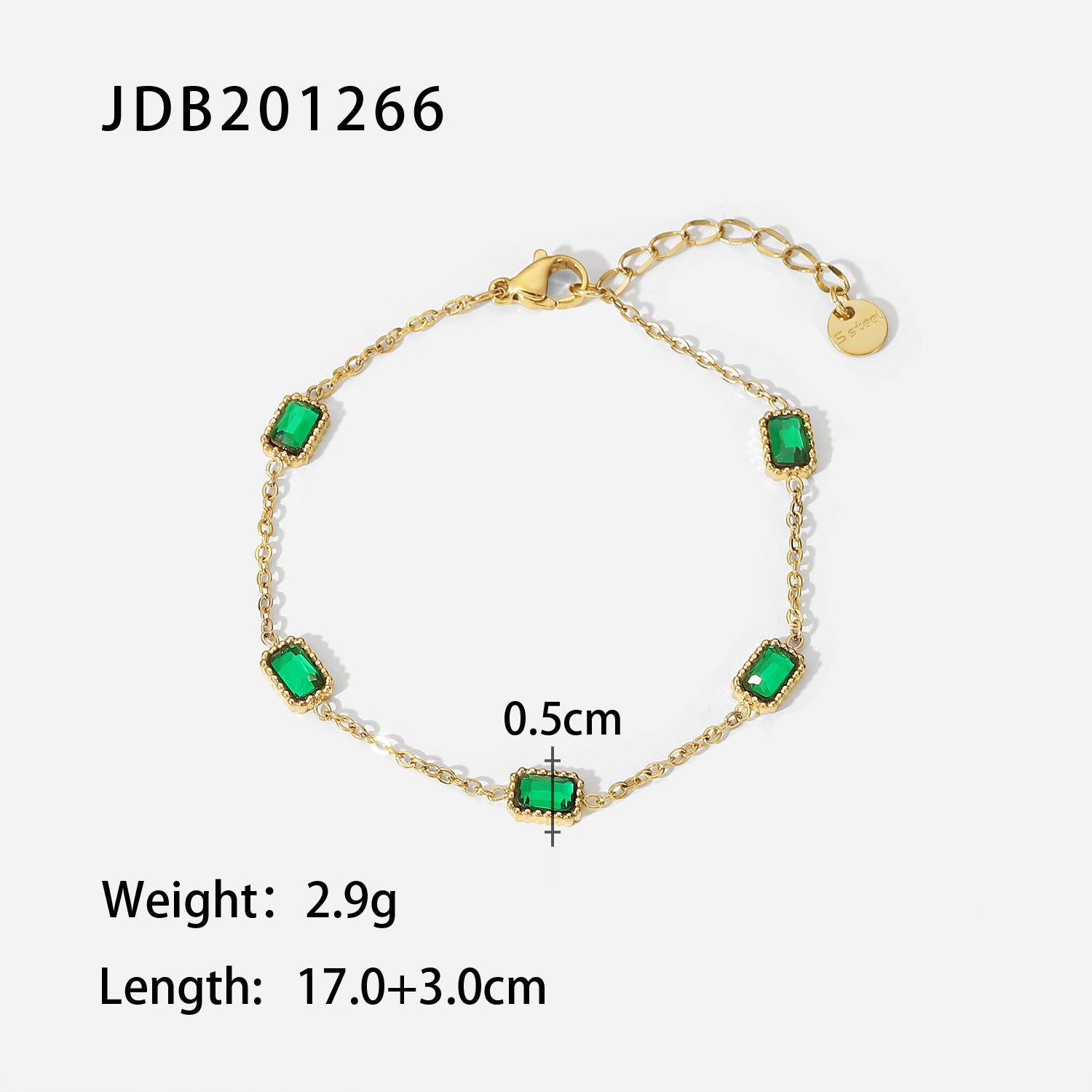 Jie Ding Stainless Steel Zircon Pearl Bracelet Niche Metal Chain Titanium Steel Jewelry