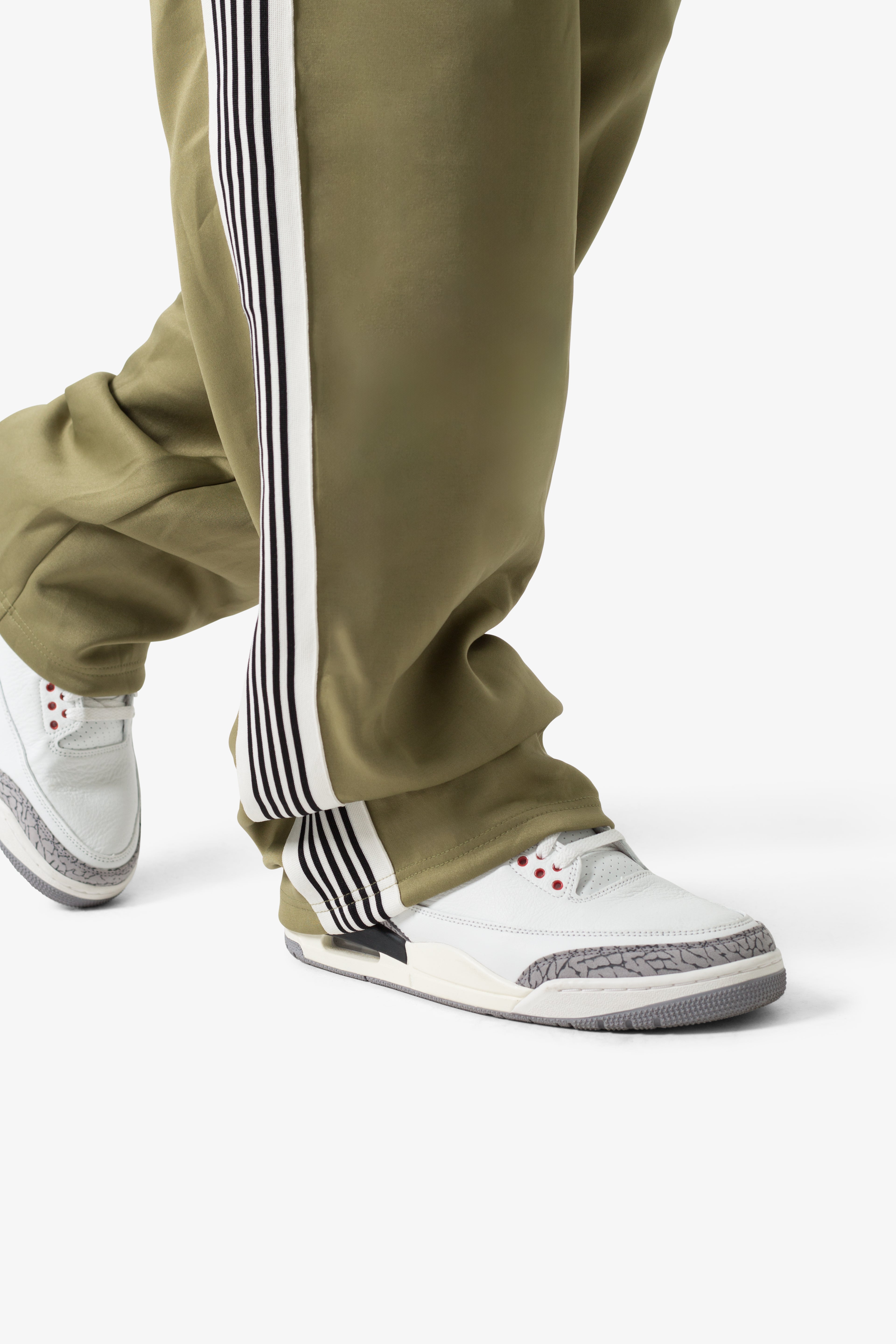 Tricot Side Stripe Pants - Olive