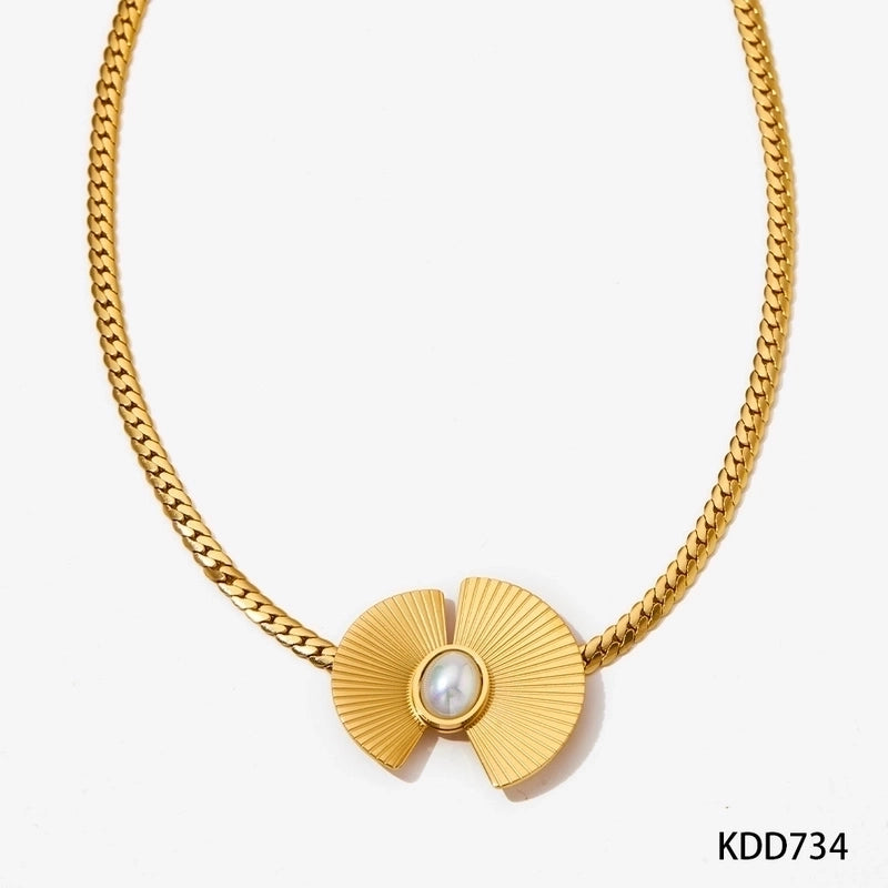 304 Stainless Steel 16K Gold Plated White Gold Plated Gold Plated Minimalist Classic Style Plating Sector Rings Earrings Necklace