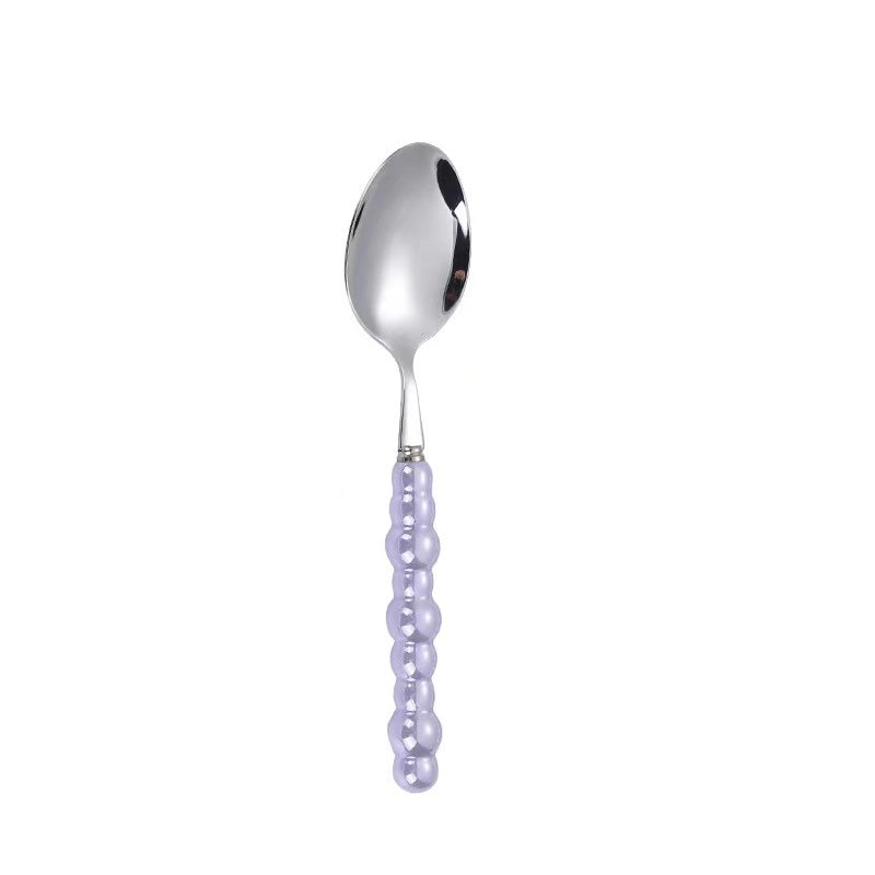 Ceramic Pearl Handle Stainless Steel Knife. Fork And Spoon Creative Light Luxury Western Food Hotel Steak Knife Dessert Spoon Tableware Suit