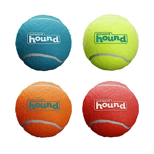 Outward Hound Squeaker Ballz Fetch Dog Toy. Medium - 4 Pack