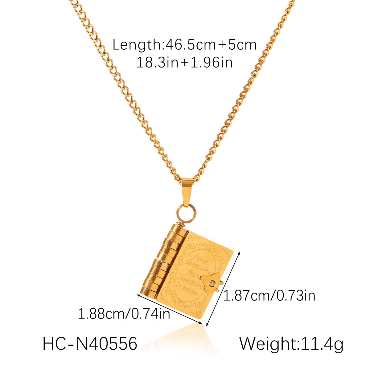 Titanium Steel Necklace Can Be Opened Pendant Love Letter Necklace Couple Necklace Stainless Steel Clavicle Chain Jewelry