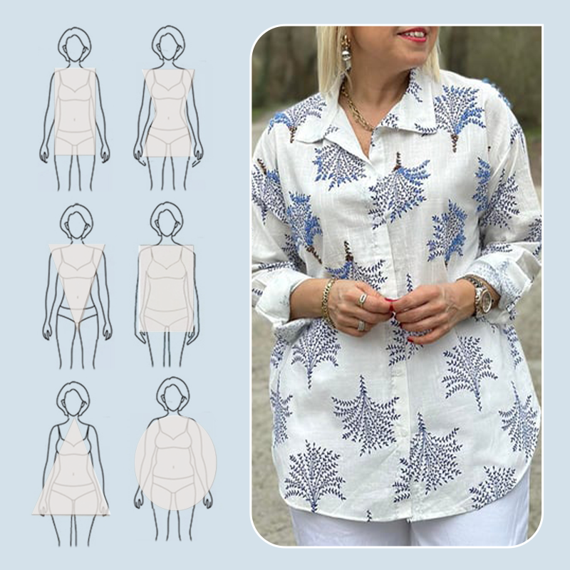 🍁Women's Casual Botanical Print Shirt✨