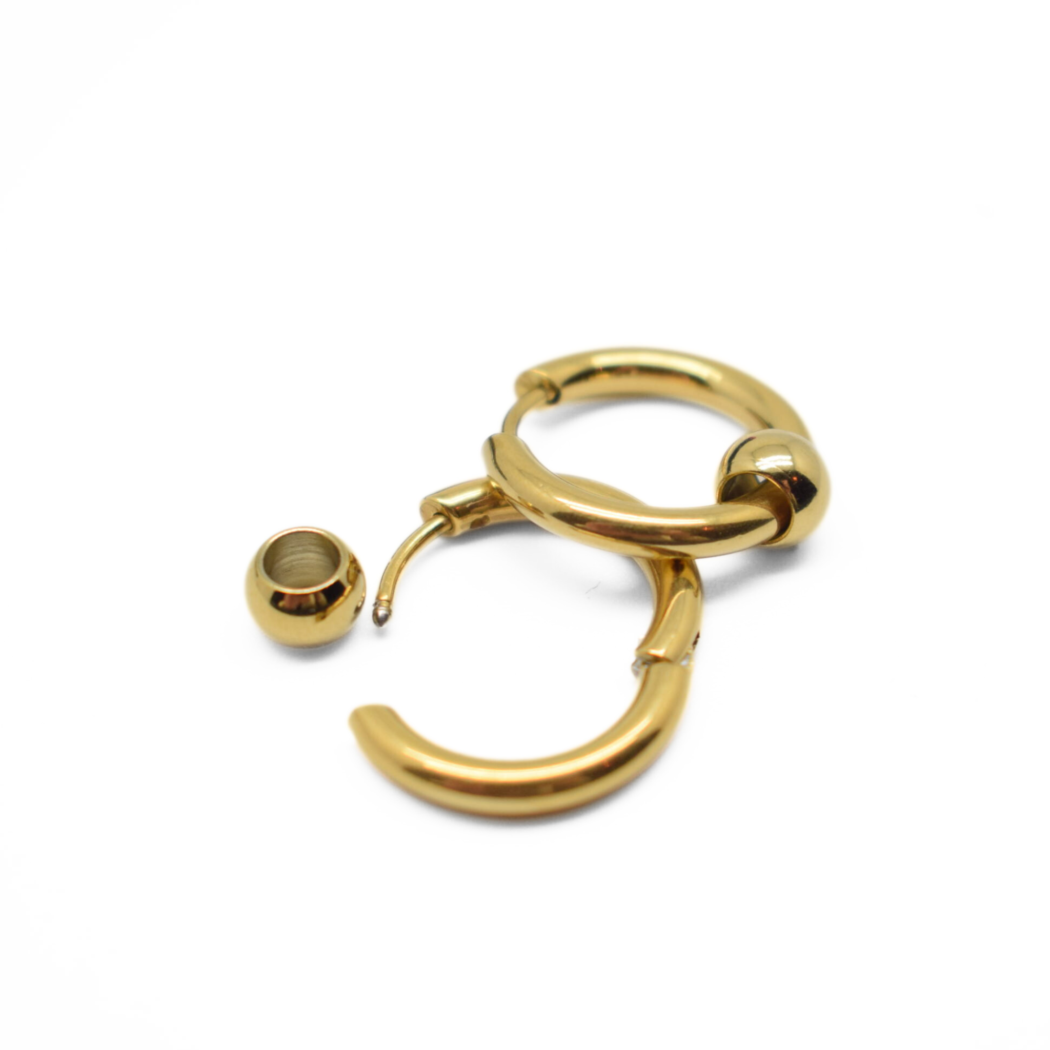 12mm Ball hoops - Gold