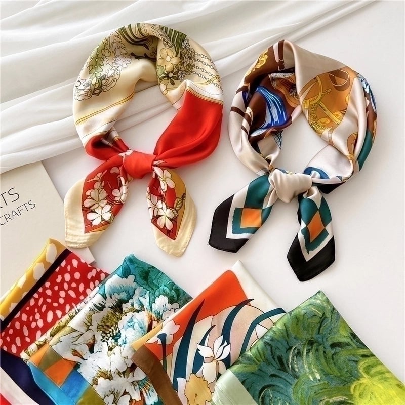 Women's Elegant Color Block Polyester Printing Scarves & Gloves