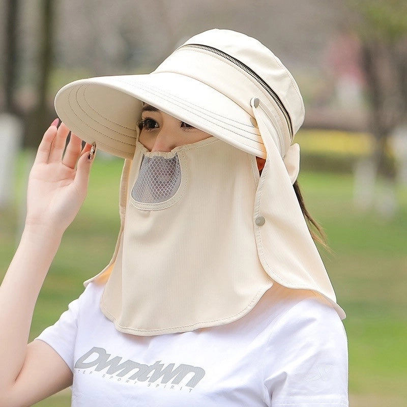 Women's Minimalist Solid Color Big Eaves Sun Hat