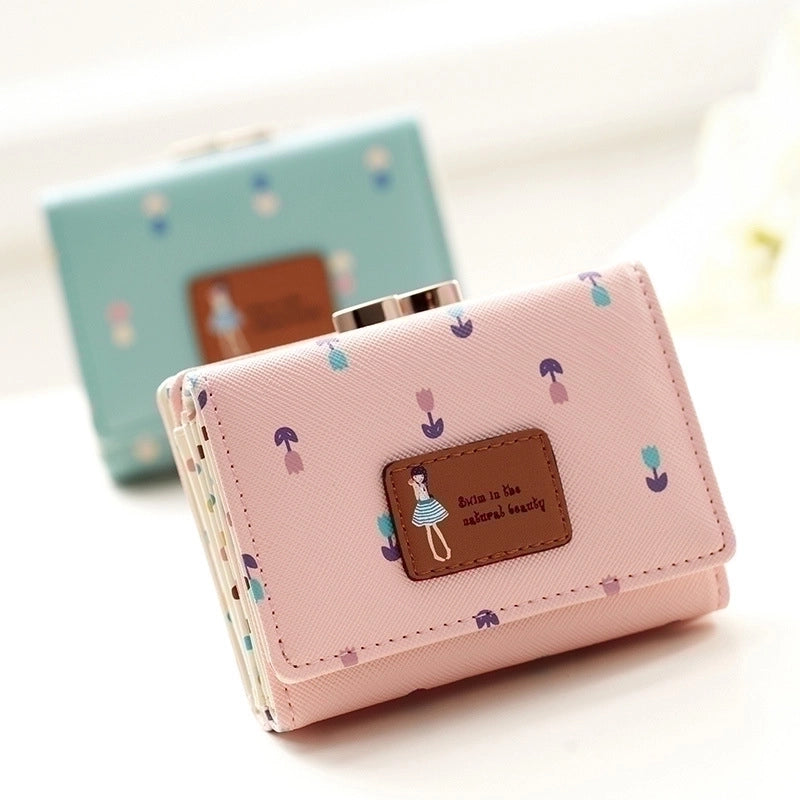 Women's Cartoon Pu Leather Hidden Buckle Wallets
