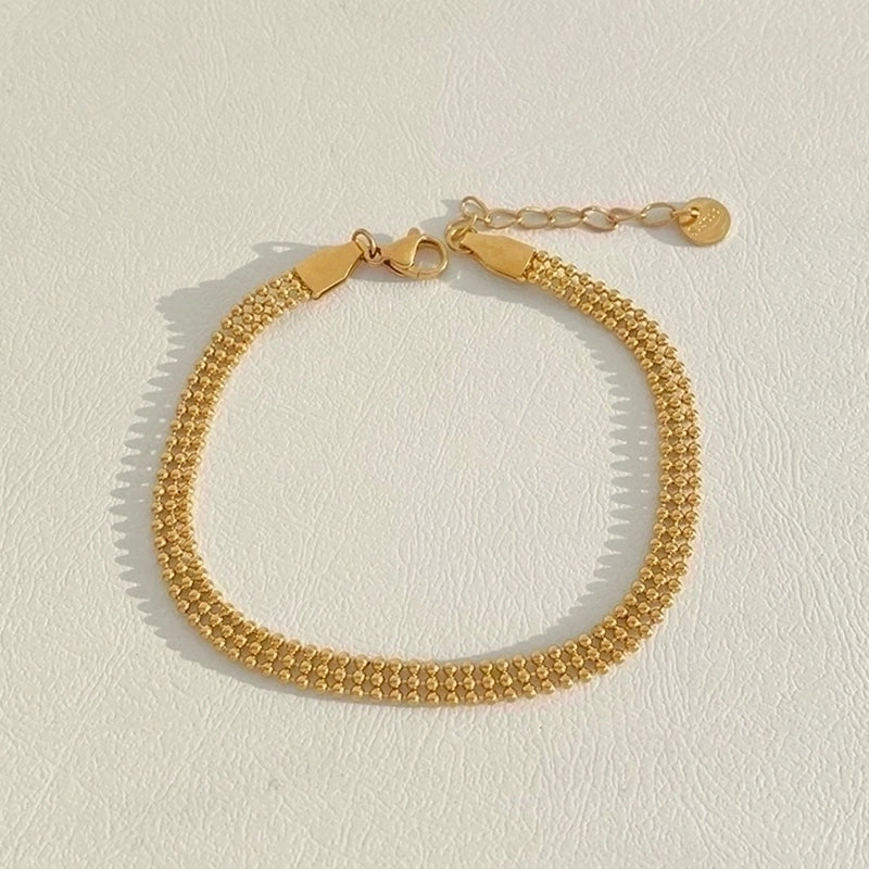 3 Pieces Casual Minimalist Geometric 304 Stainless Steel 16K Gold Plated White Gold Plated Gold Plated Bracelets In Bulk