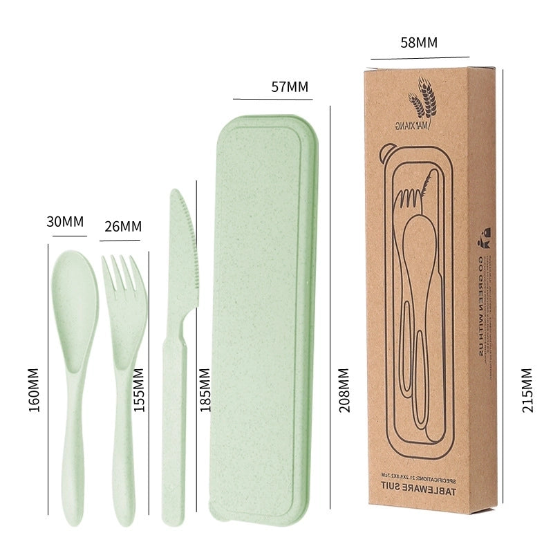 Casual Solid Color Wheat Straw Tableware 1 Set
