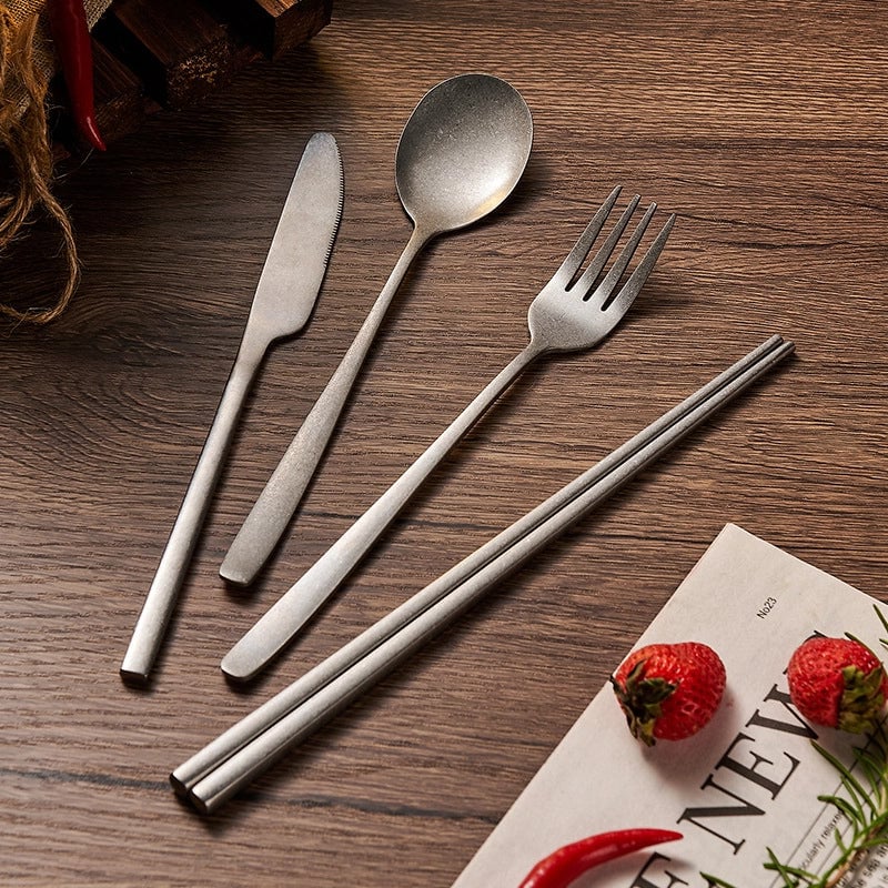 Casual Elegant Pastoral Solid Color 304 Stainless Steel Tableware 1 Piece