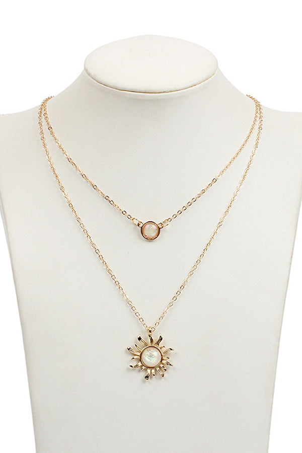 Sunflower Multi-layer Design Necklace