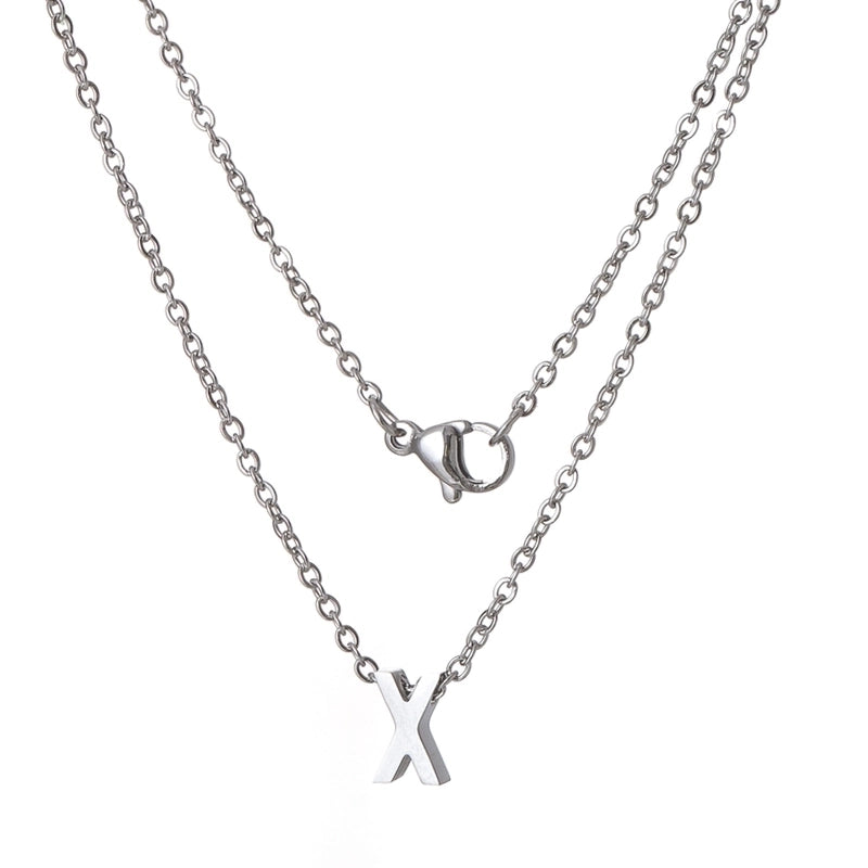 Titanium Steel Minimalist Plating Letter None Necklace
