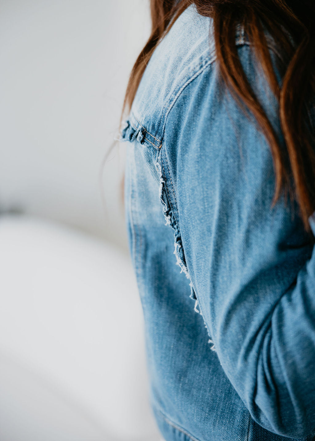 Eva Risen Ruffle Denim Jacket