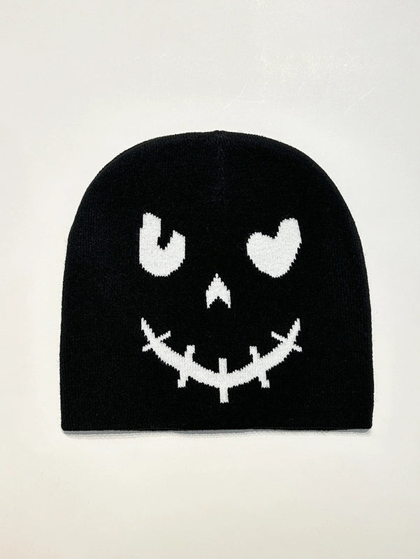 Unisex Commute Face Grimace Eaveless Beanie Hat