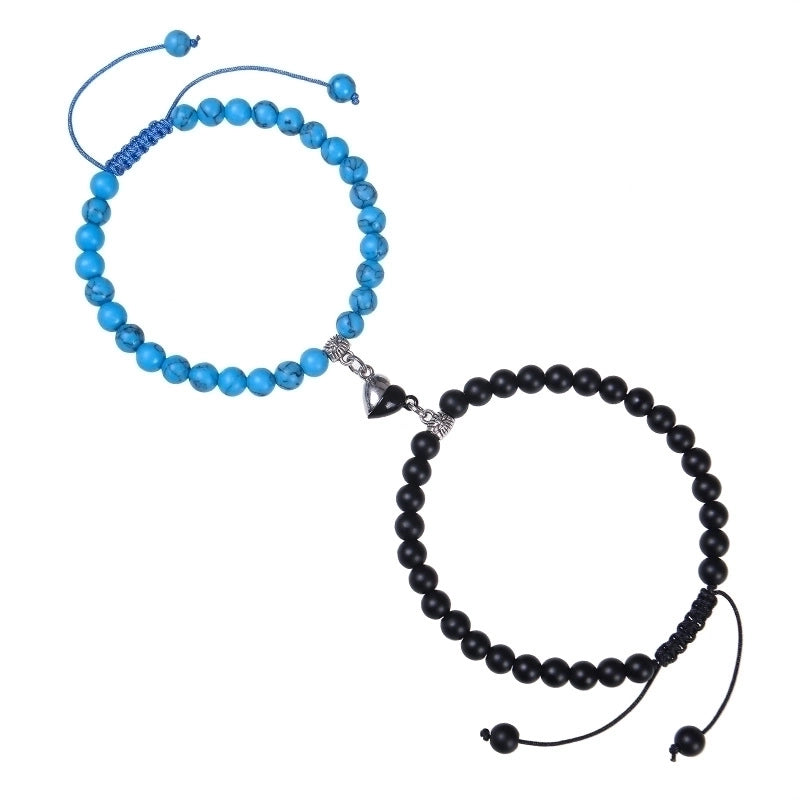 Romantic Heart Shape Natural Stone Handmade Bracelets