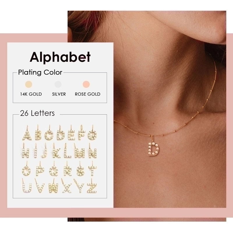 Vintage Style Letter Stainless Steel Plating Pendant Necklace