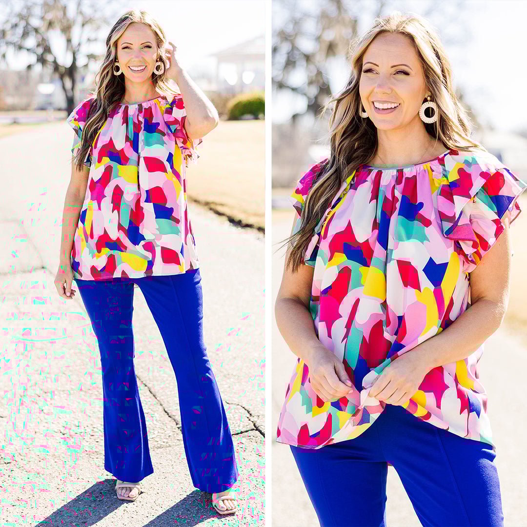 Need You Here Top. Red Mix