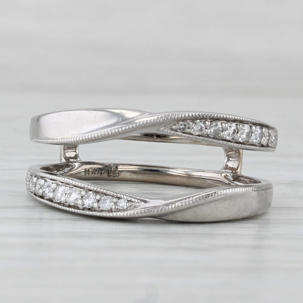 Vintage 0.38ctw Diamond Ring Jacket Enhancers 14k Gold Size 6.25 Wedding band