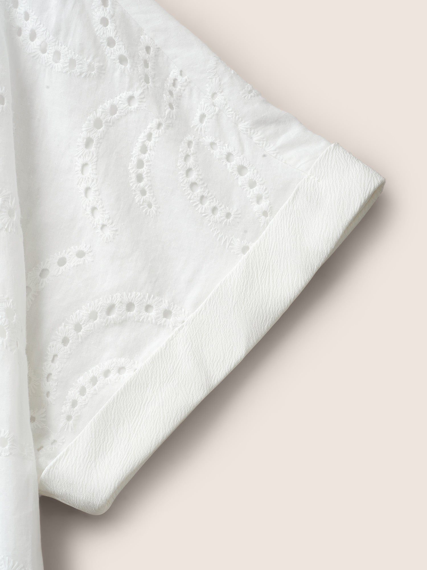 Broderie Anglaise Shirt Collar Belted Dress