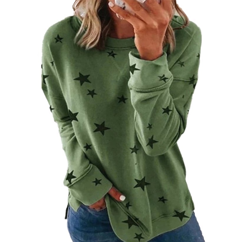 Oversized Long Sleeve Star T-Shirt