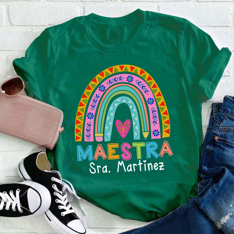 Personalized Maestra Spanish Teacher T-Shirt