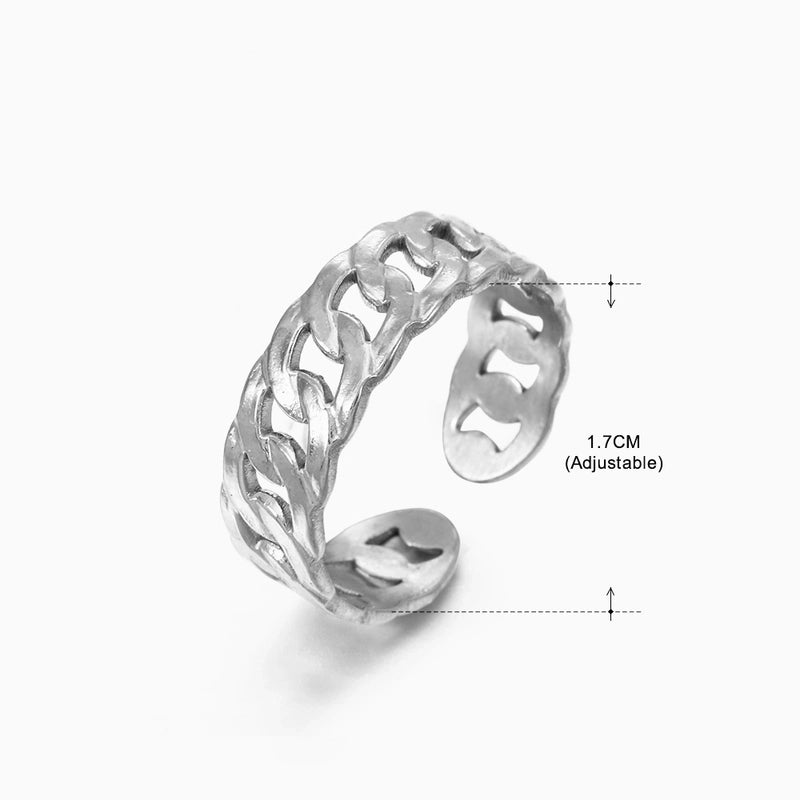 3 Pieces Basic Classic Style Geometric Leaf Stainless Steel Plating Open Rings