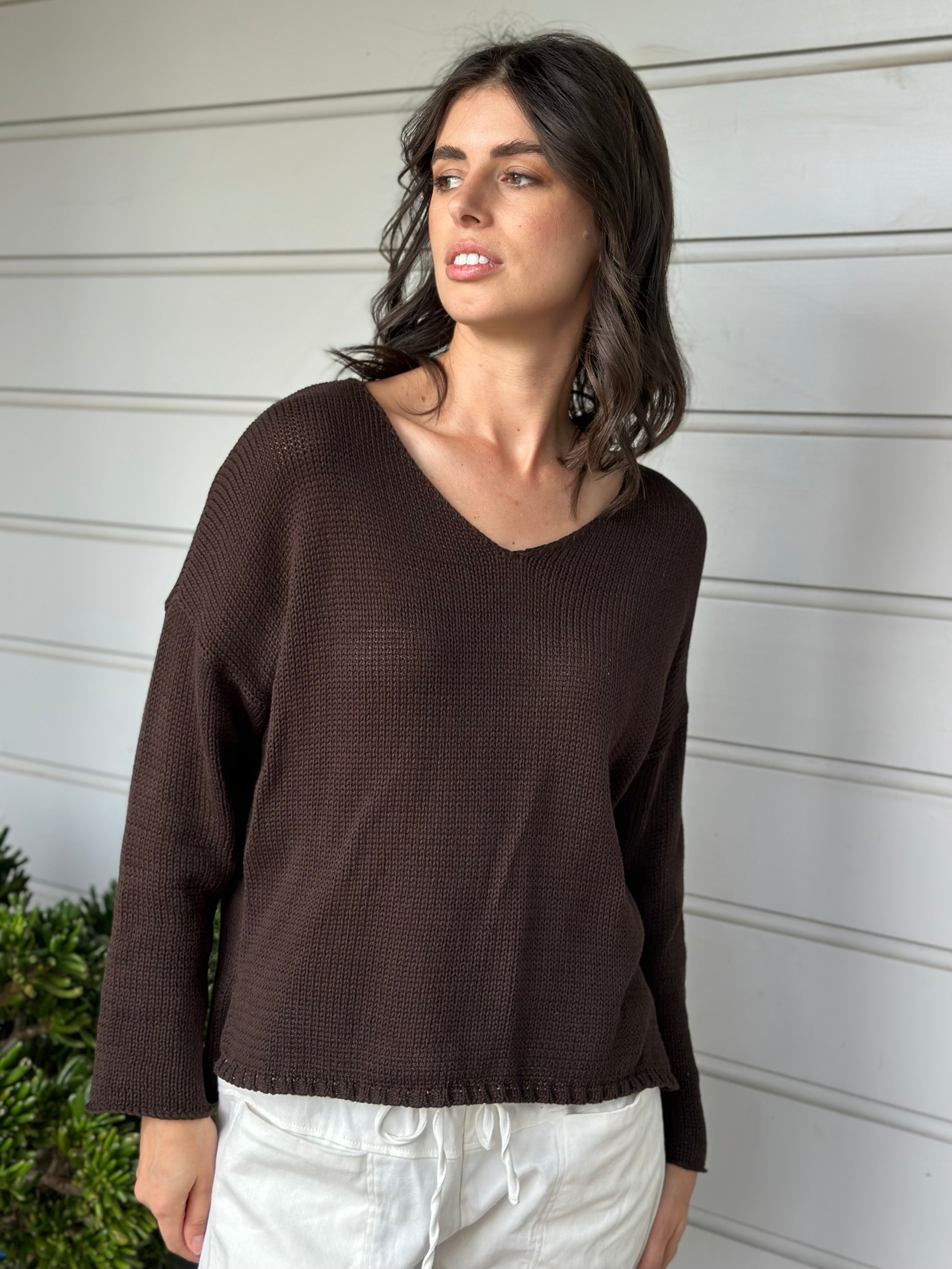 jamie knit-chocolate cotton