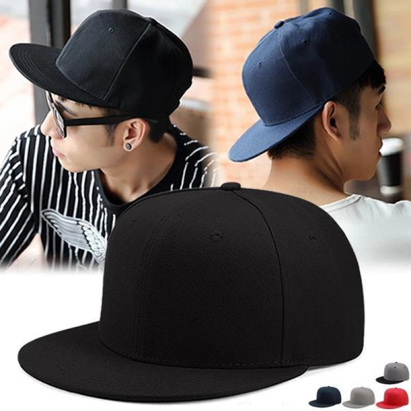 Hat Men's Trendy Hip-Hop Cap Korean Style Street Men's Black Autumn And Winter Outdoor Hip-Hop Flat-edge Baseball Cap