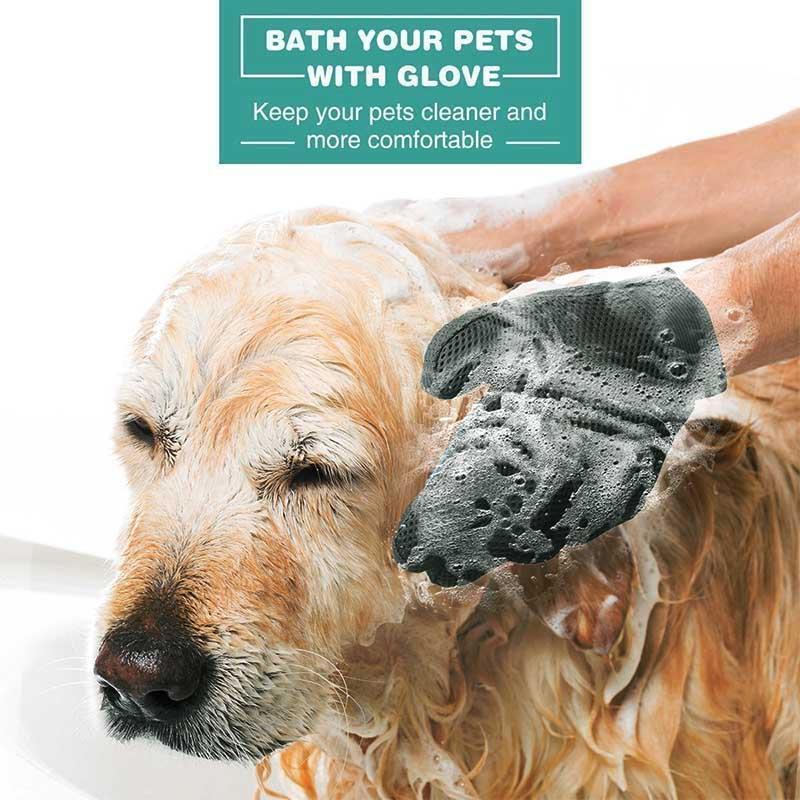 Pet Grooming Gloves. For Cats. Dogs & Horses