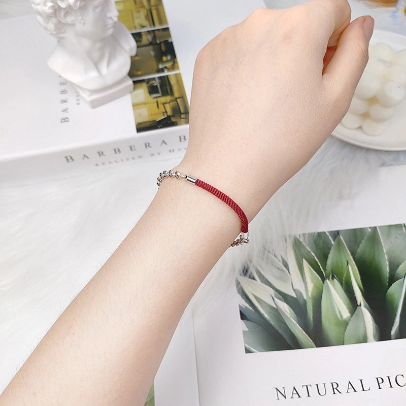 Minimalist Geometric Titanium Steel No Inlaid Stainless Steel Bracelets In Bulk