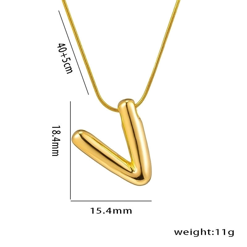Vintage Style Letter Titanium Steel Plating Pendant Necklace