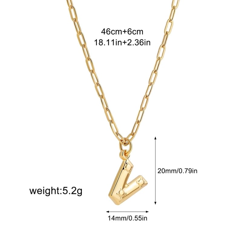 Preppy Style Solid Color Shiny Letter 304 Stainless Steel Pendant Necklace