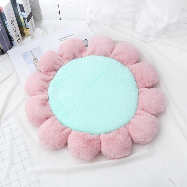 Warm Padded Flower Dog Cat Bed