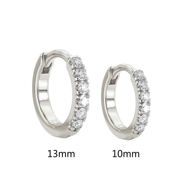 Fashion Geometric Plating Metal Artificial Gemstones Copper Earrings