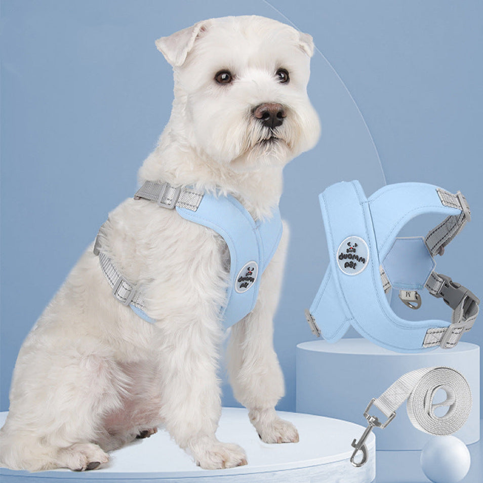 Breathable Crossed Dog Harness Leash