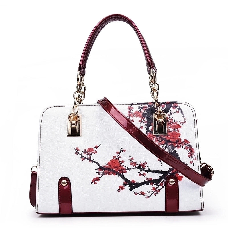 Women's Medium Pu Leather Color Block Streetwear Square Zipper Tote Bag
