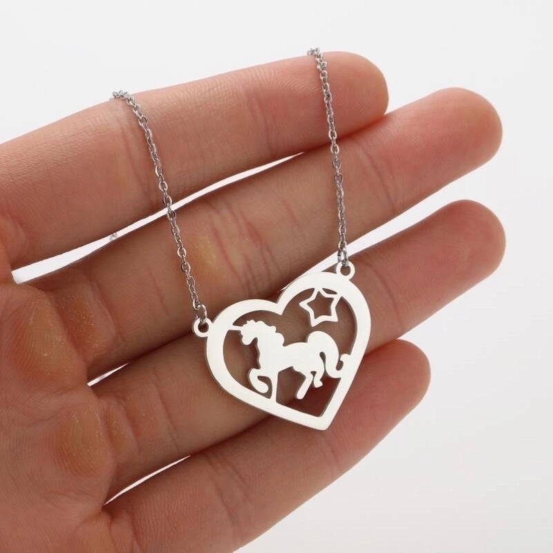 Minimalist Animal 201 Stainless Steel 18K Gold Plated Hollow Out Stainless Steel Necklaces