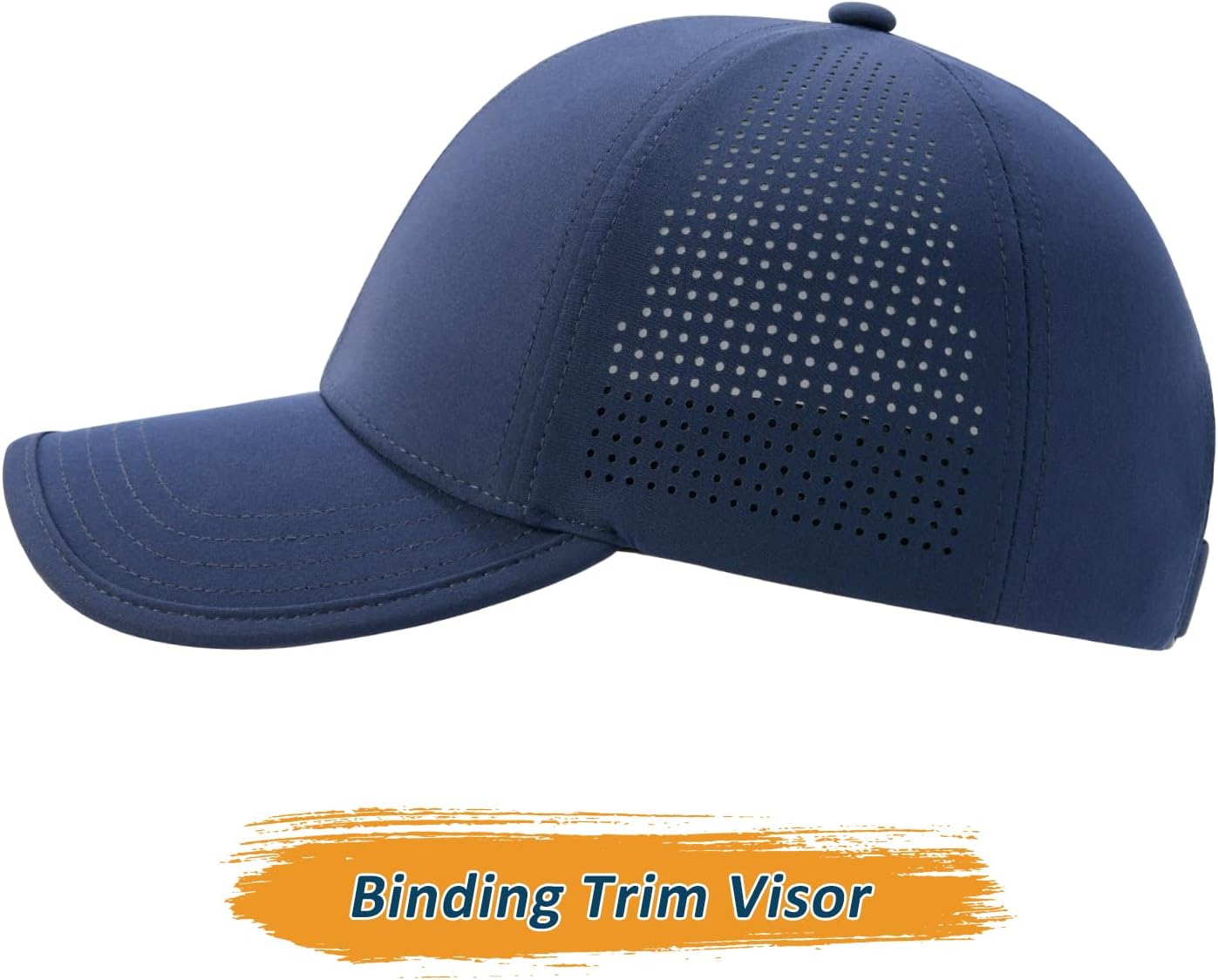 BOTVELA Men Structured Baseball Cap Side Laser Cut Vented Performance Hat for Outdoor Activities