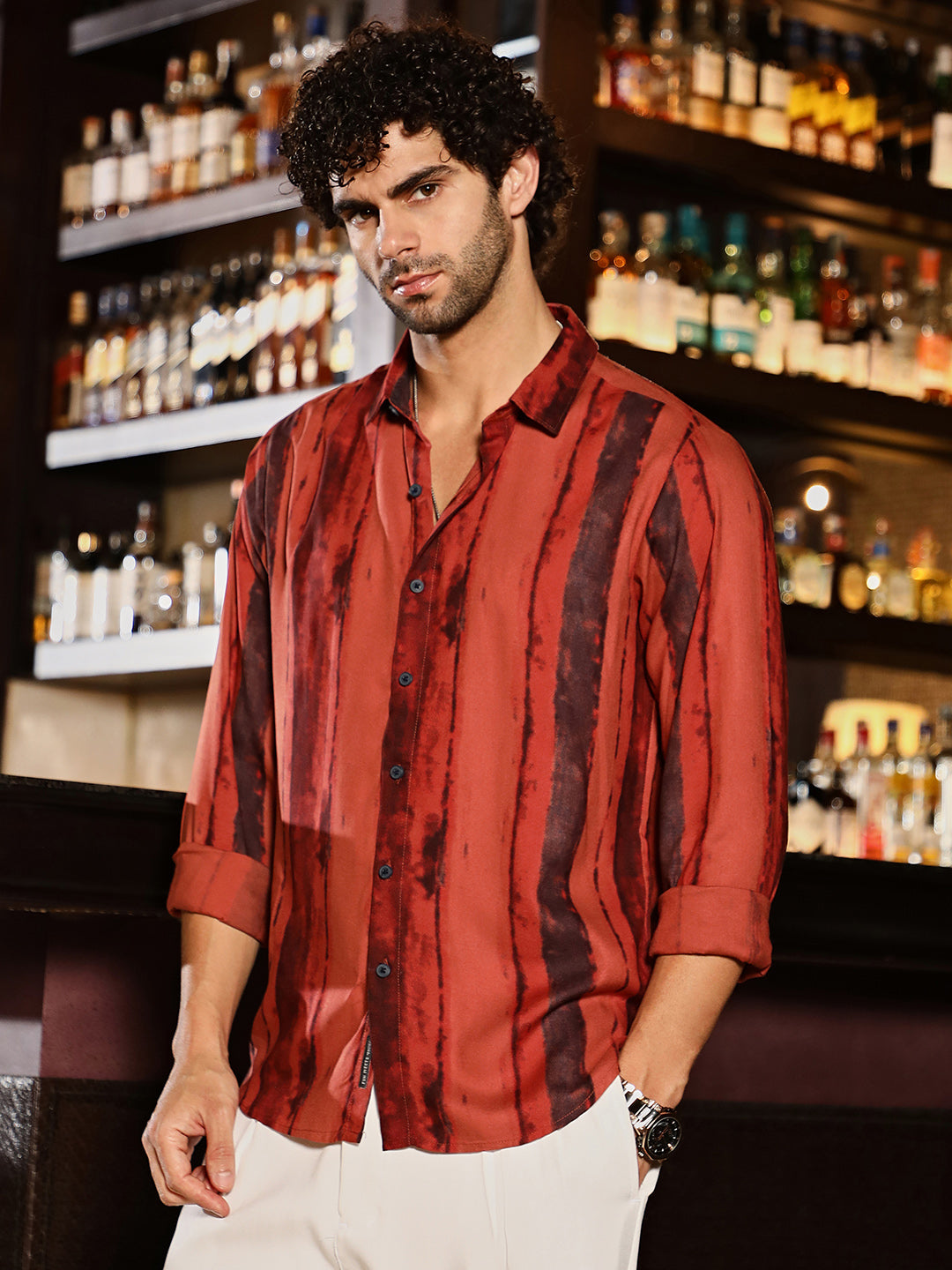 Dark-Tone Brushed Shirt